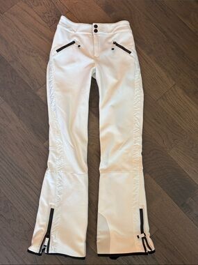 Frauenschuh designer White cream black Ski Pants 32 inseam 28 waist S 3